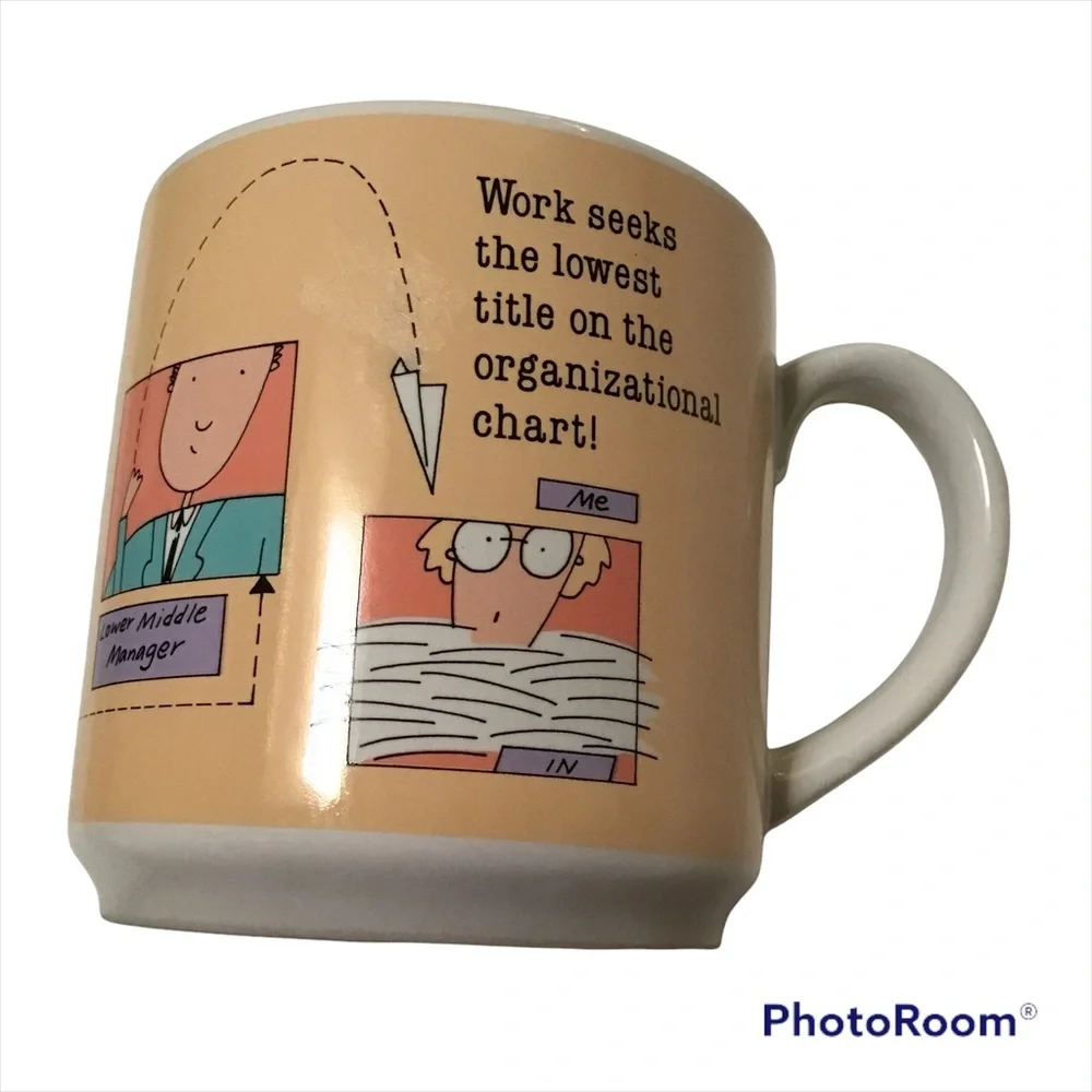 Vintage Carlton Cards Funny Office Workplace Mug